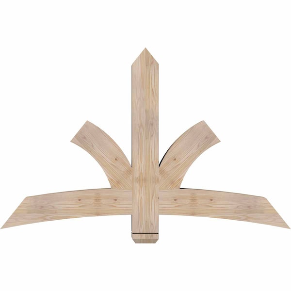 Ekena Millwork Davenport Smooth Timber Gable Bracket, Douglas Fir, 60"W x 38"H x 5 1/2"D x 5 1/2"F, 15/12 Pitch GBW060X38X0606DAV00SDF - main
